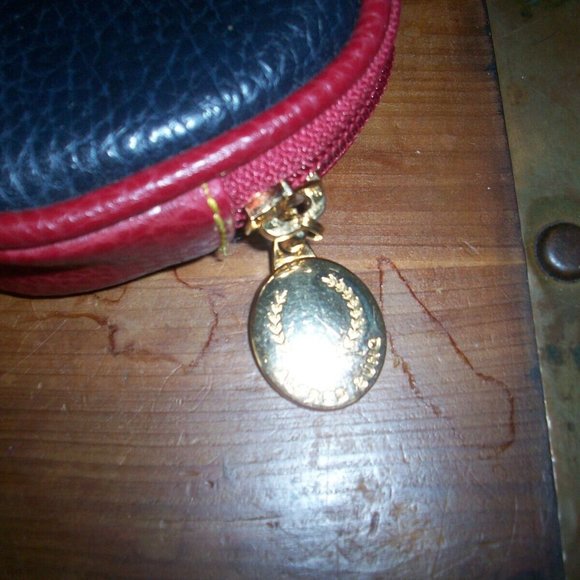 Mini Zippered Case Bag Make-up Storage 7" Red/Black Travel Bag by Alfred Sung - Picture 4 of 4